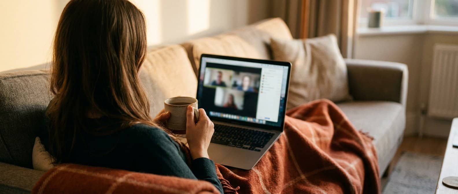 Téléconsultation : séance en visioconférence sécurisée depuis chez soi